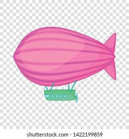 Flying airship icon. Cartoon illustration of flying airship vector icon for web