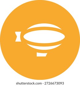 Ilustración de diseño de icono de Vector de dirigible volador