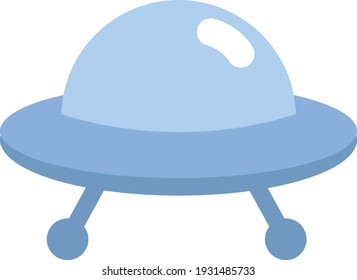 Flying alien ship, illustration, vector on white background.