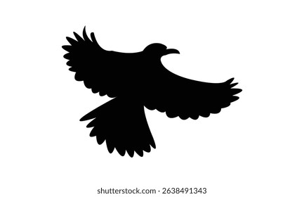 Flying Altamira oriole bird Silhouette Design  And Vector Illustration. 