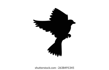 Flying Altamira oriole bird Silhouette Design  And Vector Illustration. 