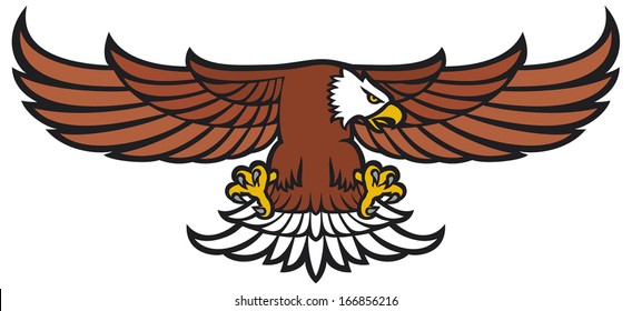 317 Vector cartoon eagle flying attack Images, Stock Photos & Vectors ...