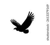 flying andean condor bird isolated cute minimalist vector
