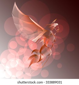 Flying angel abstract  illustration