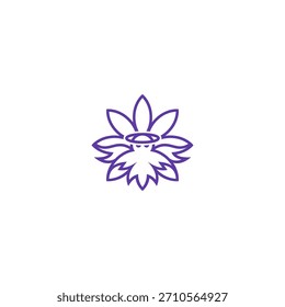 Flying angel flower creative logo design.