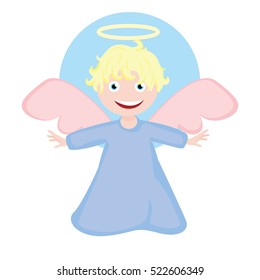 Flying angel vector  icon