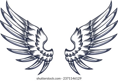 Arte vector de las alas de ángel volador
