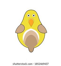 flying animal theme vector design illustration with cute expression