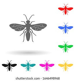 flying ant multi color style icon. Simple glyph, flat vector of insect icons for ui and ux, website or mobile application