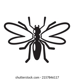 flying ant simple, vector illustration 