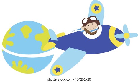 flying around the world baby