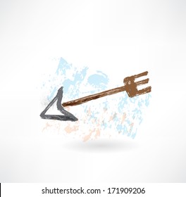 flying arrow grunge icon.