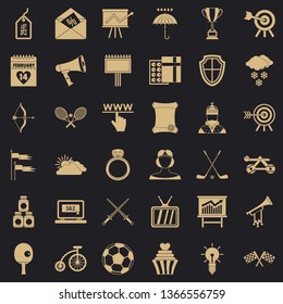 Flying arrow rrow icons set. Simple style of 36 flying arrow vector icons for web for any design