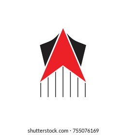 flying arrow shape logo vector