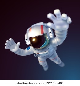 Flying astronaut illustration