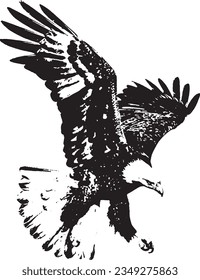 Flying Bald Eagle Bird Silhouette 