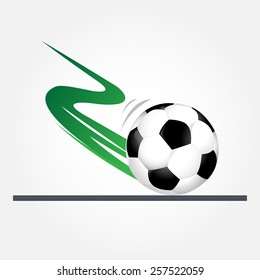 Flying ball, background for text vector illustration