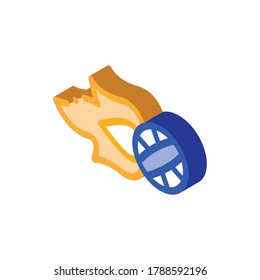 Flying Ball Icon Vector. Isometric Flying Ball sign. color isolated symbol illustration