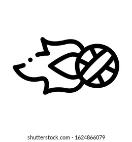 Flying Ball Icon Vector. Outline Flying Ball Sign. Isolated Contour Symbol Illustration
