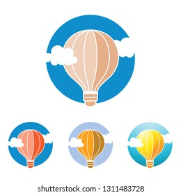 Flying Balloon Idea above the Sky Symbol Illustration