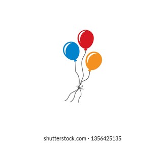 Flying baloon illustration vector template