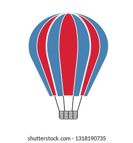 flying baloon simlple art geometric illustration. Icon, graphic symbol, part of image design Various transport, city transportation and machinery