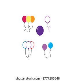 
Flying baloon  vector template design