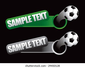 flying banner ball featuring soccer balls