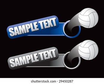 flying banner ball featuring volleyballs