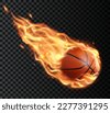 basketball ball fire