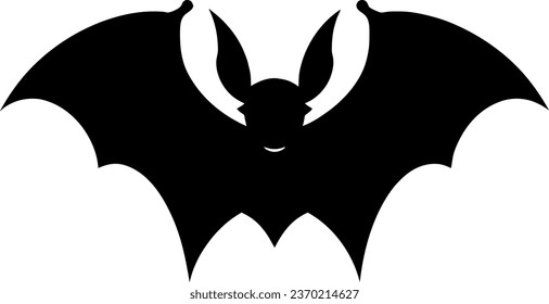 Flying bat clipart isolated on white. Cartoon style drawing of nocturnal wild animal. Halloween creepy fauna modern vector illustration..