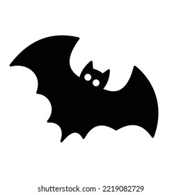 Flying bat Half Glyph Vector Icon which can easily modified

