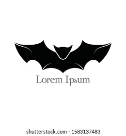 Flying bat, halloween isolated icon vector illustration.