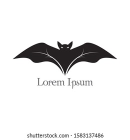 Flying bat, halloween isolated icon vector illustration.