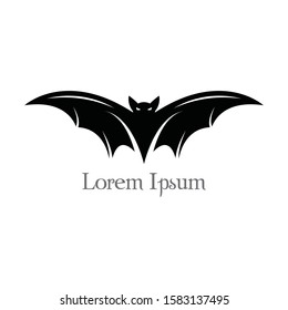 Flying bat, halloween isolated icon vector illustration.