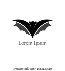 Flying bat, halloween isolated icon vector illustration.