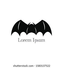 Flying bat, halloween isolated icon vector illustration.
