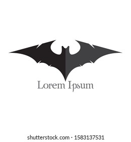 Flying bat, halloween isolated icon vector illustration.