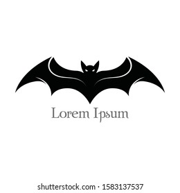 Flying bat, halloween isolated icon vector illustration.