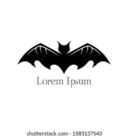Flying bat, halloween isolated icon vector illustration.