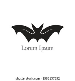 Flying bat, halloween isolated icon vector illustration.