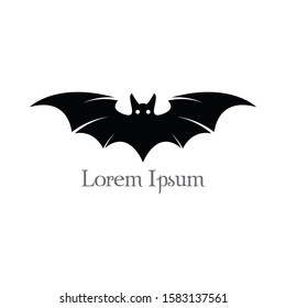 Flying bat, halloween isolated icon vector illustration.