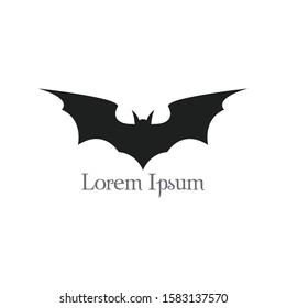 Flying bat, halloween isolated icon vector illustration.