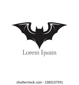 Flying bat, halloween isolated icon vector illustration.