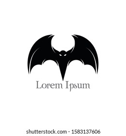 Flying bat, halloween isolated icon vector illustration.