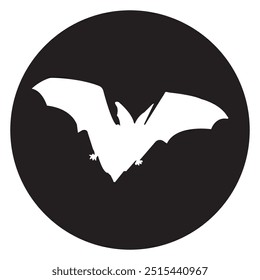 flying bat icon design template vector isolated illustration