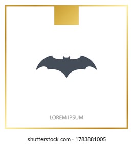 Flying bat icon. Vector illustration EPS 10.