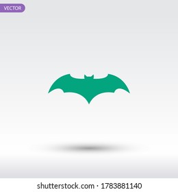Flying bat icon. Vector illustration EPS 10.