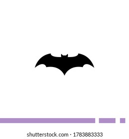 Flying bat icon. Vector illustration EPS 10.