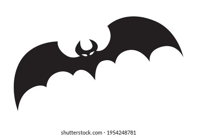 Flying bat isolated icon. Vector illustration.